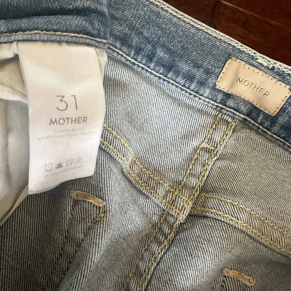 MOTHER Light Blue Flare Jeans - Picture 2 of 4